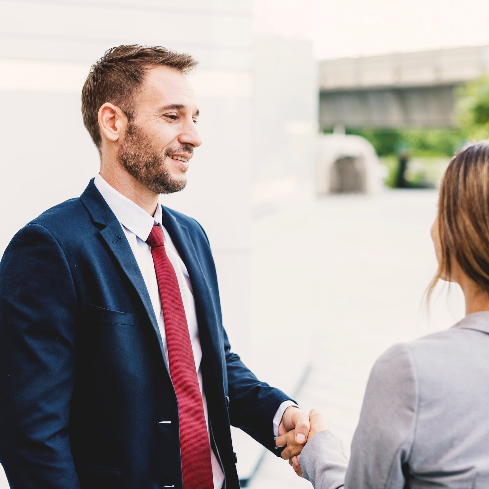 Handshake Greeting Corporate Business People Concept